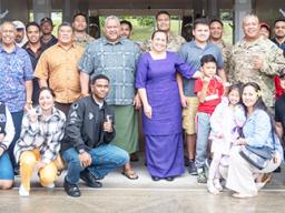 Goveror and First Lady with Toa o Samoa