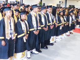 Some of the 79 graduates of the Nu’uuli Vocational Technical High School