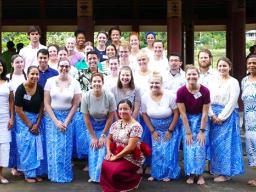 27 American Peace Corp volunteers with Charge d’Affaires Tony Greubel and Izumi and Peace Corps Samoa Country Director, Gini Wilderson