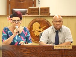 Deputy Director of Treasury Levi Reese (left)