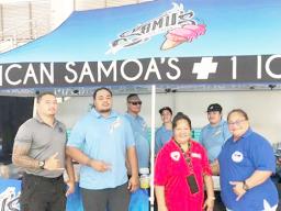Samu’s Ice Cream at COVID vaccine site with DoH personnel