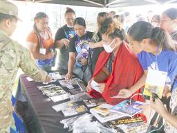 U.S. Army Reserve booth during Federal Career Day event
