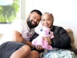 Sapini Unoi and his mother Mutalau