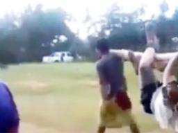 the 72 year old man hogtied to pole