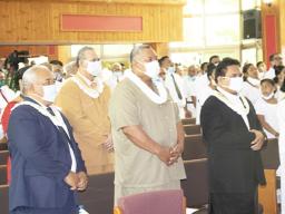 Gov. Lemanu P. S Mauga and other dignitaries