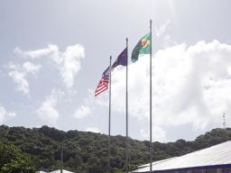 Flags raised in honor of Manu'a Day Celebration