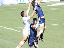 Alamanda contesting lineout gainst Scotland. [photo: Joe Hamby]