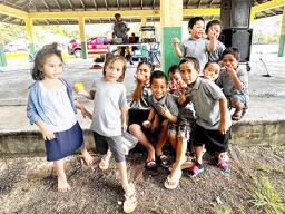 children at Transportation Evacuation Drill 