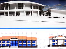 Rendering of new Fono building and proposed court house