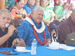  [l-r] Gov. Lolo Matalasi Moliga, Samoa Prime Minister Tuilaepa Sailele Malielegaoi and Lt. Gov. Lemanu Palepoi Sialega Mauga