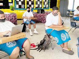 Samoana High School students in the classroom