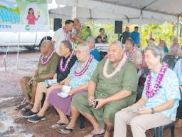 Gov. Lemanu P.S. Mauga and Eastern Power Solutions CEO Daniel Myung