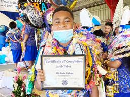 South Pacific Academy elementary Valedictorian Jacob Tubui 