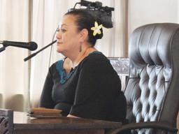 Acting Attorney General Mitzie Jessop-Ta’ase during her Senate confirmation hearing