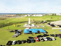 Aerial view of Veteran's Memorial Monument