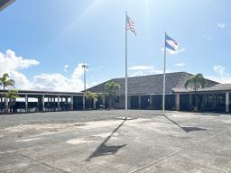 Space where airport fale previously stood.