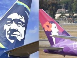 HAWAIIAN AIR AND ALASKA AIR PLANES