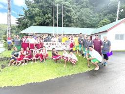 Leone High School’s NOAA Planet Stewards with Alataua Elementary students