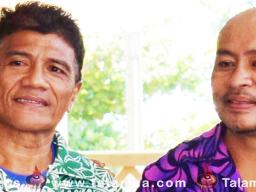 Alatise Leafa Vitale (left) with Talalelei Pauga