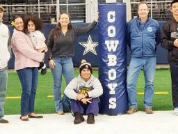 Samoana HS senior Darius McMoore and family at the Blue-Grey All-American Bowl Game last Tuesday