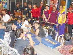 Participants in The Aoelua Family Reading Program during a special lunch at Carl's Jr.