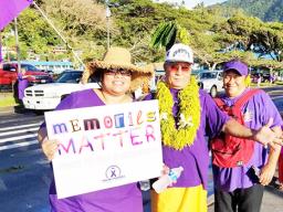 participants at Monday’s Alzheimer’s Awareness Month of November “Wave”