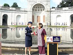 Congresswoman Amata honoring Chief Master Sergeant Armga