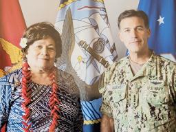 Congresswoman Amata and Admiral Aquilino