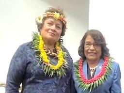 Amata with Republic of Marshall Islands President Hilda Heine