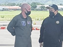 Congresswoman Unifa’atali Amata with a federal official