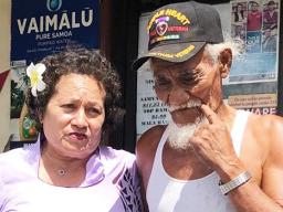 Amata with three-time Purple Heart recipient Fanuatanu Mamea