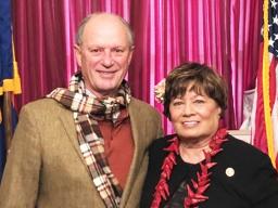 Congresswoman Amata and oceanographer Dr. Robert Ballar