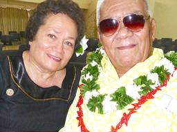 Congresswoman Aumua Amata and the late Aumoeualogo Te’o J. Fuavai.