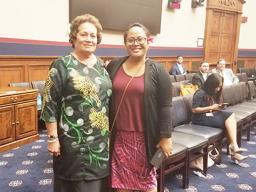 Congresswoman Amata and Teacher of the Year Jordanna Maga 