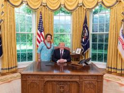 Congresswoman Aumua Amata  with President Donald Trump