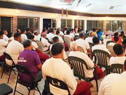Amata with Town Hall participants