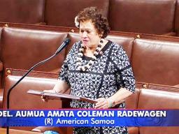 Congresswoman Amata speaking to the House 