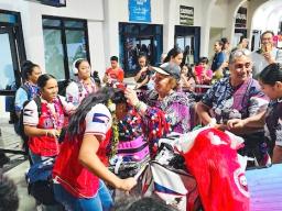 Amata greets mini games athletes