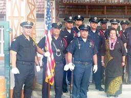 Amata and police officers