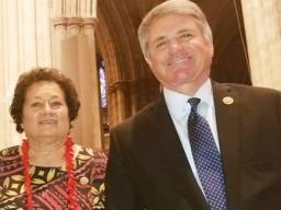 Aumua Amata with Congressman Mike McCaul