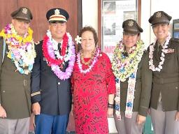 Amata with newly commissioned ROTC officers