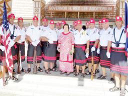 Amata with police officers
