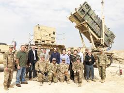 Amata with troops in the Middle East
