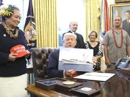 Amata with Trump and others