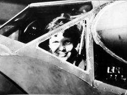  An undated photo from the 1930s shows Amelia Earhart in Essonne, France.