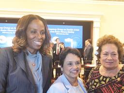 Congresswoman Amata with Guam Gov.Leon Guerrero and USVI Congresswoman Stacey Plaskett