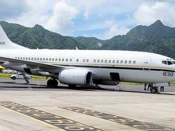 Plane on Pago Pago Intl Airport runway