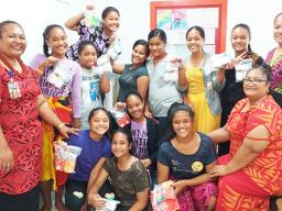Members of the LBJ Family Planning outreach program at Aoa Olomoana Elementary School 