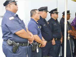 Armed police officers