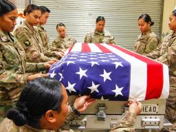 Mortuary affairs specialists from the 962nd Quartermaster Company